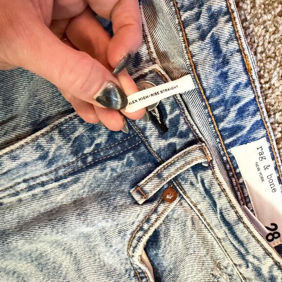 Rag and Bone Alex High Rise Straight Jeans Size 28 - Picture 5 of 9